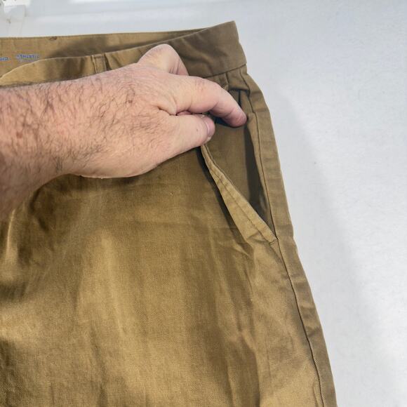 Old Navy Brown Khaki Pants W40x L32 Built In Flex Athletic Stretch Biz Casual - Picture 10 of 12